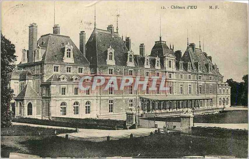 Old Postcard Chateau d'Eu