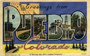 Pueblo, Colorado, USA Large Letter USA Town 1943 light corner wear, postal us...