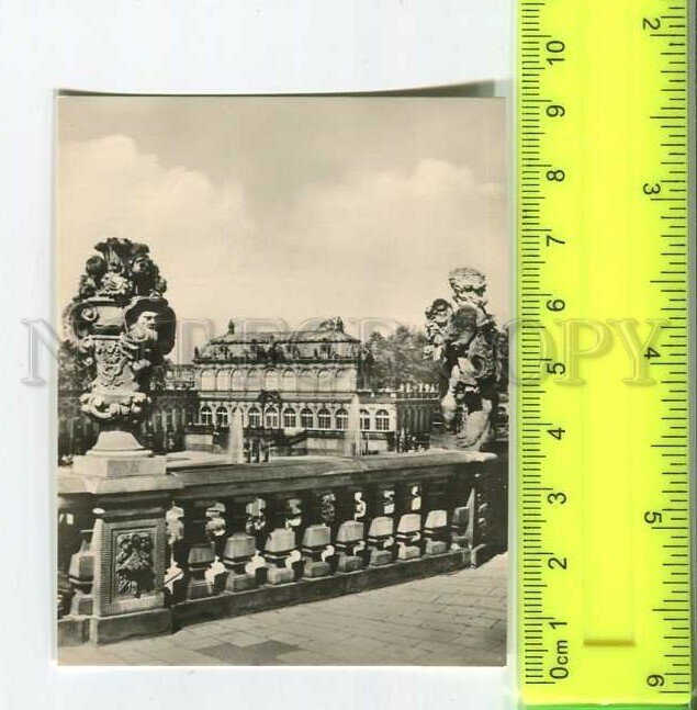 481963 1945 year Germany Dresden Zwinger Echte miniature photo postcard