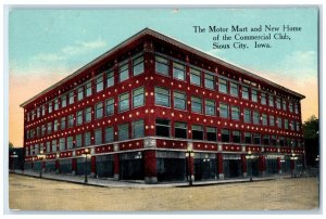 c1910's The Motor Mart And New Home Commercial Club Sioux City Iowa IA Postcard