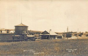 Brownville ME B&M Railroad Station Train Depot Real Photo Postcard