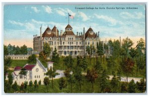 c1910 Crescent College Girls Exterior Eureka Springs Arkansas Hermann Postcard