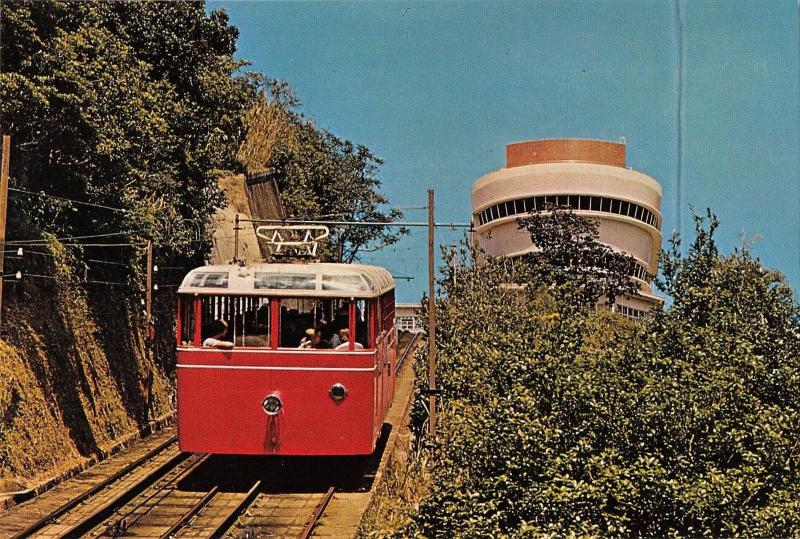 BR100600 view on peak tramway between may and barker roads  china hong kong