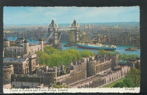 London Postcard - Tower of London and Tower Bridge    T6111