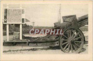 Old Postcard Bernieres sur Mer Calvados Canon Army