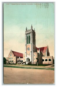 Vintage 1922 Postcard Presbyterian Church Building in Pasadena California