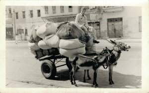 Pakistan Karachi Donkey Cart RPPC 05.49