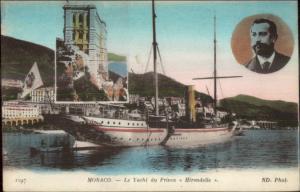 Monaco Yacht of Prince - Hirondelle c1915 Postcard