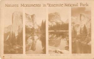 Yosemite California Nature Monuments Real Photo Antique Postcard K20163 