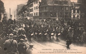 Vintage Postcard 1910's Strasbourg Entrée Solennelle Marechal Petain Accompagne