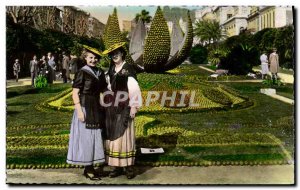 Modern Postcard Menton Lemon Holidays From Local folklore costumes