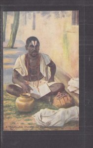 INDIA, TRAVELLING STUDENT & SINGER,  c1910 ppc., unused.