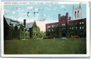 postcard Cleveland, Ohio Western Reserve University, Woman's College