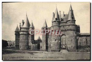 Postcard Old Castle Glass Tower Saint Laurent and Chatelet