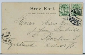 Kjobenhavn Copenhagen Harbor & Customs House c1902 Berlin Bestelit Postcard K18