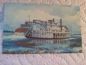 Gordon C Green paddle steamer Postcard  of painting by Russ Porter