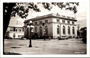 RPPC Post Office, Kalispell, Montana Postcard, Glacier Studio real photo EKC