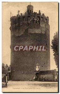 Old Postcard Verneuil sur Avre The Gray Tower