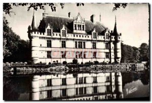 Modern Postcard Azay Le Rideau The southern façade of the Castle and its ref...