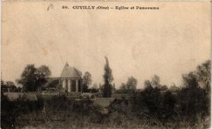 CPA CUVILLY OISE-Église et Panorama (423800)