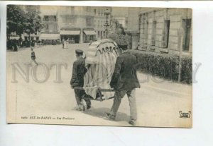 443351 FRANCE Aix-les-Bains people porters Vintage postcard