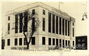 Real Photo - Post Office - Fort Scott, Kansas KS  
