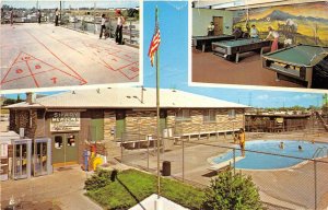 Aurora Colorado 1960s Postcard Shady Meadows Travel Trailer Park Swimming Pool