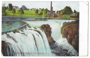 Passaic Falls, Paterson, New Jersey Undivided Back Postcard Mailed 1908