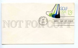 418799 USA 1977 year GOLF Augusta postal First Day COVER