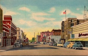 Wyoming Cheyenne Seventeenth Street & Business District Looking West 1955 Cur...