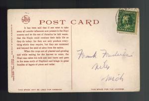 1912 Postcard Cover Native American Indian Hopi Wood Train 