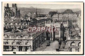 Old Postcard Nancy from Government Palace and Place Carriere