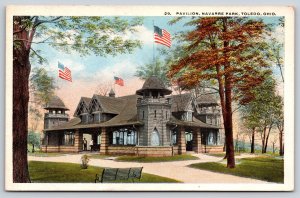 Toledo Ohio~Navarre Park Pavilion~1920s Postcard