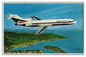 Delta Boeing 727-232 Vintage Standard View Postcard Airlines Transportation 