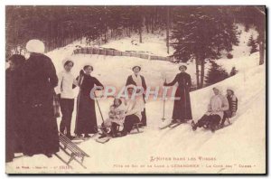 Old Postcard of Sports & # 39hiver Ski Vosges ski Fete and liege has Gerardme...