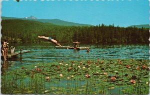 Dutch Lake Resort Clearwater BC Biritish Columbia Swimming Unused Postcard F93