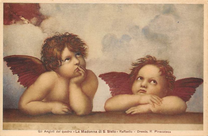 Two Angel Children Religious Unused 