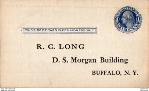 US Postal stationery 1c Long Buffalo NY