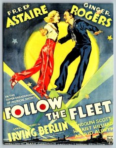Fred Astaire & Ginger Rogers  Follow the Fleet   Replica  Postcard