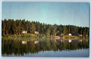 Park Rapids Minnesota MN Postcard Long Lake Resort Waterfront View Building 1960