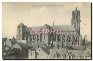 Old Postcard Rodez cathedral south coast