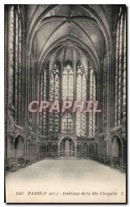 Postcard Old Paris I. inside the Ste Chapelle