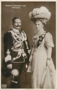 Royalty German Emperor and Empress feather hat medal