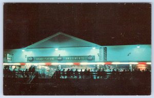 1950-60's REHOBOTH BEACH DE PLAYLAND ARCADE AMUSEMENTS NIGHT VIEW COCA COLA SIGN