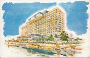 Nile Hilton Cairo Egypt Hotel c1961 Postcard E45