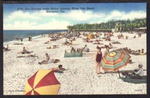 Sun Bathing Lido Beach Sarasota FL Postcard 4228