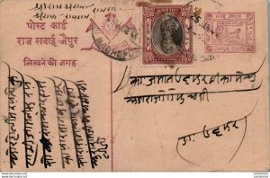 Jaipur Postal Stationery Sri Madhopur cds