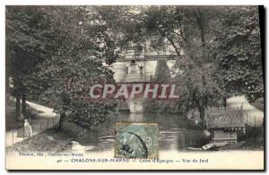 Old Postcard Chalons sur Marne Bank Caisse d & # 39Epargne view of Jard