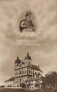 SALZBURG AUSTRIA~MARIA PLAIN-PILGRIMAGE CATHOLIC CHURCH~1927 PHOTO POSTCARD