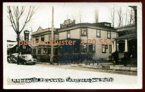 h3216 - NAPIERVILLE Quebec 1949 Travellers Inn Hotel. Cars. Real Photo Postcard